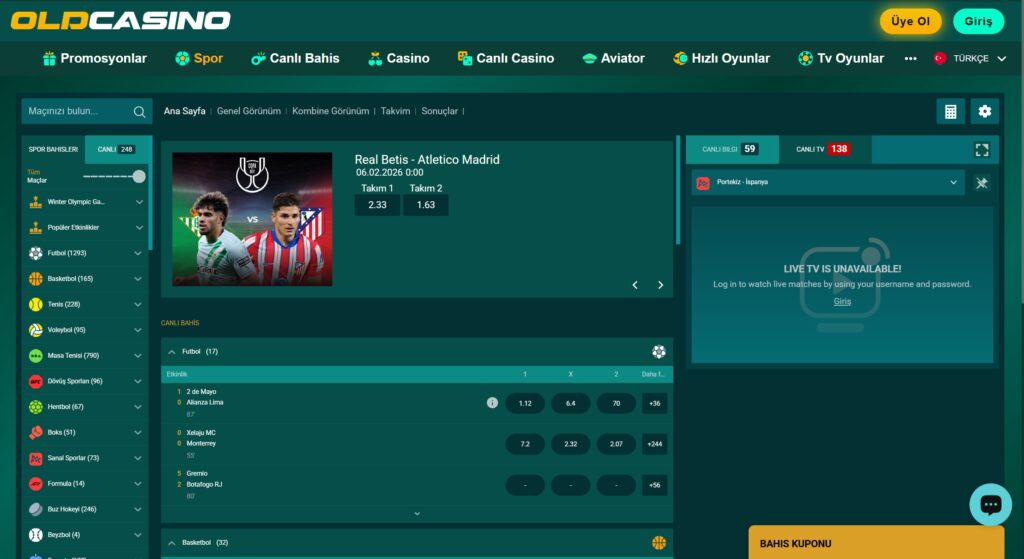 oldcasino spor bahisleri